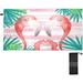 Dreamtimes Beach Towels Valentines Day Flamingos Couple Camping Towels Tropical Palm Leaves Sand Free Beach Towel 30 x60 Large Beach Towels Quick Dry Bath Travel Towels Pool Yoga Beach Mat for Men W