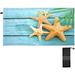 Dreamtimes Beach Towels Starfish Blue Wood Texture Camping Towels Tropical Palm Leaves Summer Beach Sand Free Beach Towel 30 x60 Large Beach Towels Quick Dry Bath Travel Towels Pool Yoga Beach Mat f