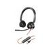 Poly Blackwire 3320 Headset - Stereo - USB Type A USB Type C Mini-phone (3.5mm) - Wired - 32 Ohm - 20 Hz - 20 kHz - Over-the-head - Binaural - Ear-cup - 7.15 ft Cable - Noise Cancelling Microphon...