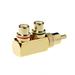 Qisuw Copper o Splitter Plug RCA 1 Male to 2 Female AV Socket Connector Adapter