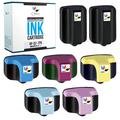 CMYi Ink Cartridge Replacement for HP 02 Combo of 7 (2x Black 1 each Cyan Magenta Yellow Light Cyan and Light Magenta)