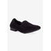 Extra Wide Width Women's Trish Flat by Ros Hommerson in Black Kid Suede (Size 6 WW)