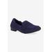 Wide Width Women's Trish Flat by Ros Hommerson in Navy Kid Suede (Size 10 W)