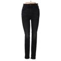 Rag & Bone/JEAN Jeans - Low Rise Skinny Leg Denim: Black Bottoms - Women's Size 25 - Black Wash