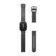 Echo Rainbow Pro Gun Metal Smartwatch mit 1 Metallarmband + 1 Armband aus Gummi, kompatibel mit allen Smartphones, Akkulaufzeit 5 Tage, Gesundheitssensoren, Sport-Modus, Schlaf etc. Einfache Bedienung