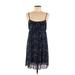 Target Casual Dress - Slip dress: Blue Floral Motif Dresses - Women's Size Medium