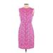 Kate Spade New York Cocktail Dress - Sheath Crew Neck Sleeveless: Pink Dresses - Women's Size 4