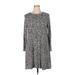 Old Navy Casual Dress - Mini High Neck 3/4 sleeves: Gray Dresses - Women's Size X-Large