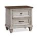 One Allium Way® Eileen 2 - Drawer Solid Wood Nightstand in Creme Wood in Brown | 29 H x 29 W x 18 D in | Wayfair 1AB8CFECD332443E86CCF8EBADBF4684