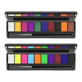 peinture pour le visage le corps maquillage avec peinture 10 couleurs avec 2 pinceaux pour