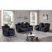 Hokku Designs Parbha 3 Piece Faux Leather Reclining Living Room Set Faux Leather in Black | 41 H x 79 W x 37 D in | Wayfair Living Room Sets