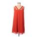 Peach Love Casual Dress - Slip dress: Orange Solid Dresses - Women's Size Medium