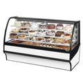 True TDM-R-77-GE/GE-W-W 77 1/4" Full Service Bakery Case w/ Curved Glass - (4) Levels, 115v, White | True Refrigeration