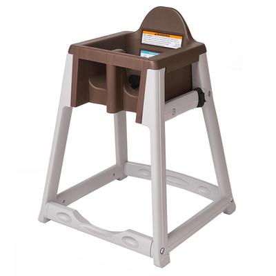 Koala Kare KB977-09 27" Plastic High Chair/Infant Seat Cradle w/ Waist Strap, Gray/Brown