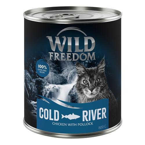 6x 800g Wild Freedom Adult Seelachs & Huhn Katzenfutter nass