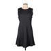Banana Republic Factory Store Casual Dress - A-Line Crew Neck Sleeveless: Black Dresses - Women's Size Large