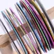 Multi-color Size Matte Glitter Foil Nail Art Striping Line Tape Sticker Set Manicures DIY Tips For