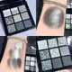 9 Colors Punk Smokey Eyeshadow Palette Cool Toned Matte Glitter Eye Shadow Makeup Palette Gray Black