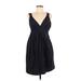 Burberry Casual Dress - Party Plunge Sleeveless: Blue Print Dresses - Women's Size 6