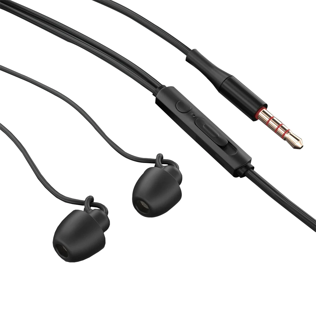 Cuffie antirumore per dormire Cuffie cablate Auricolari in-ear con cancellazione del rumore per hotel Soggiorno Singolo 3 5 mm Nero