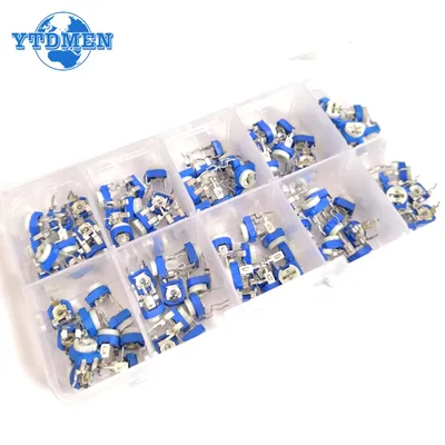 100 Stück/Box rm065 Potentiometer einstellbarer Widerstands satz 500-1m Ohm Multiturn Trimmer Image