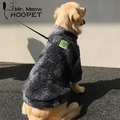Hoopet Winter Große Hund Jacke Lamm Wolle Mantel für Kleine Medium Large Hund Warme Labrador
