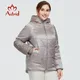 Astrid 2023 New Autumn Winter Women's coat women Windproof warm parka Plaid fashion Jacket hood