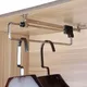 Stainless Steel Retractable Wardrobe Rail Clothes Hanger Towel Coat Racks Closet Rod (Simplified