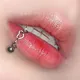 Love Chain Lip Ring One-nail Dual-purpose Detachable Piercings Ornament Round Ball Pointed Toe Lip