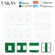 UNKAS Modules DIY Free Combination 2 3 4 5 6 7 8 Gang EU Wifi Touch On / Off Smart Switch White