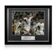 Martin Johnson Signed England Rugby Photo: World Cup 2003 Final Whistle. Deluxe Frame