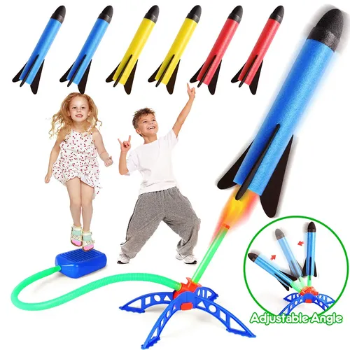 Kinder Luft Raketenwerfer Fuß pumpe Außenluft gepresst stampfen hoch fliegende Rakete Spielzeug