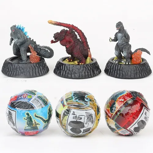 3 teile/satz Godzilla Action Figure Egg Blind Box Spielzeug für Kinder Godzilla Figuren PVC Modell
