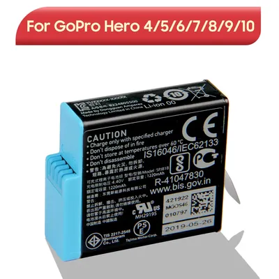 Original-Ersatzakku für GoPro Hero 9 10 11 8 7 6 5 4 Hero 10 11 9 Hero 8 Hero 6 Hero 5 Hero 4 Kamera-Akku