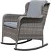 Outdoor Resin Wicker Rocking Chair with Cushions