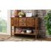 48"Solid Wood Sideboard Console Table with 2 Drawers and Cabinets and Bottom Shelf,Storage Dining Buffet Server Cabinet