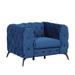 40.5" Velvet Upholstered Accent Sofa,Modern Single Sofa Chair with Button Tufted Back