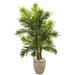 Silk Plant Nearly Natural 5 Areca Palm Artificial Tree in Sand Colored Planter (Real Touch)