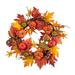 Silk Plant Nearly Natural 24 Autumn Pumpkin and Berries Artificial Fall Wreath