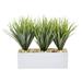 Silk Plant Nearly Natural Vanilla Grass in Rectangular Planter