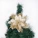 Bicoasu Christmas Must Have! 2PCS Glitter Christmas Flower Artificial Flowers Merry Christmas Decorations Home Xmas Tree Ornaments New Year Gift(Buy 2 Get 3)