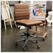 Drafting Chair Armless Desk Stool 400 LBS Ergonomic Fabric Tall Office Chair with Adjustable Foot Ring Modern Standing Desk Chair with Ribbed Back Swivel Rolling Drafting Stool.
