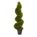 Silk Plant Nearly Natural 3 Grass Spiral Topiary w/Deco Planter