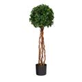 Silk Plant Nearly Natural 3.5 English Ivy Single Ball Topiary Aartificial Tree with Natural Trunk UV Resistant (Indoor/Outdoor)