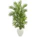 Silk Plant Nearly Natural 5 Areca Palm Artificial Tree in White Planter