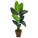 Silk Plant Nearly Natural 5.5 Travelers Palm Artificial Tree in Brown Planter