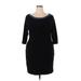 Tommy Hilfiger Casual Dress - Sheath: Black Solid Dresses - Women's Size 2X-Large