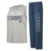Women's Concepts Sport Navy/Gray Dallas Cowboys Muscle Tank Top & Pants Lounge Set