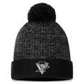 Women's Fanatics Branded Black Pittsburgh Penguins Authentic Pro Road Cuffed Knit Hat with Pom