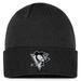 Men's Fanatics Branded Black Pittsburgh Penguins Authentic Pro Road Metallic Cuffed Knit Hat